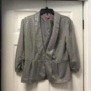 Silver Sequin Blazer